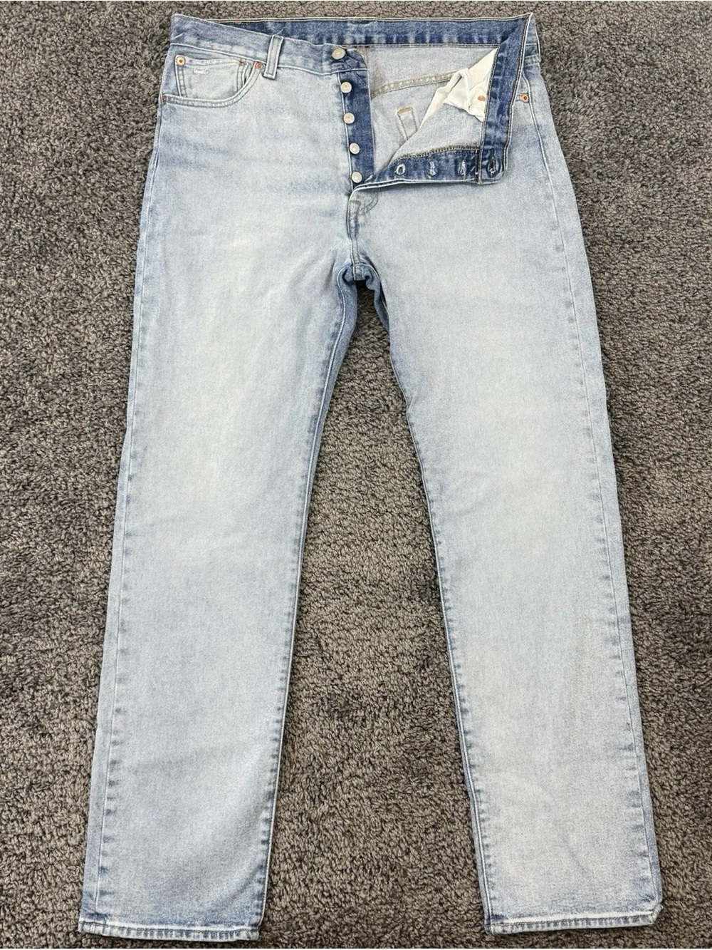 Levi's Light Blue Skinny Jeans with Button Fly